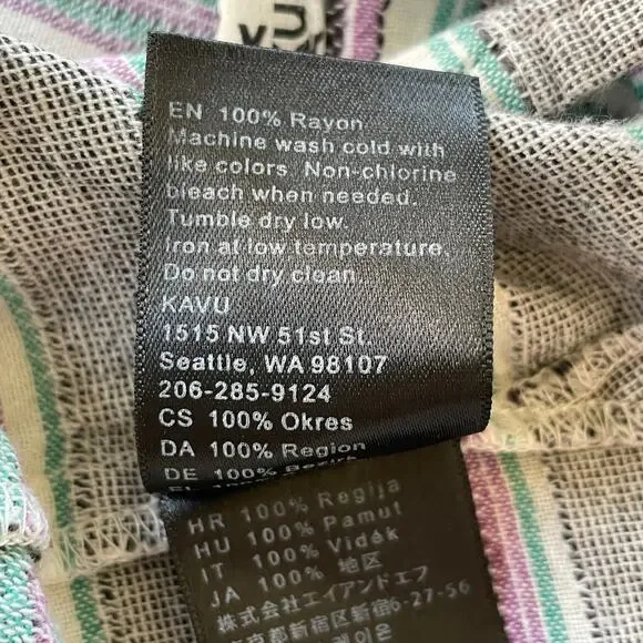 Kavu Womens Hiking Top Outdoor Gorpcore Striped Sleeveless Shirt Boho Size XS - Picture 6 of 7